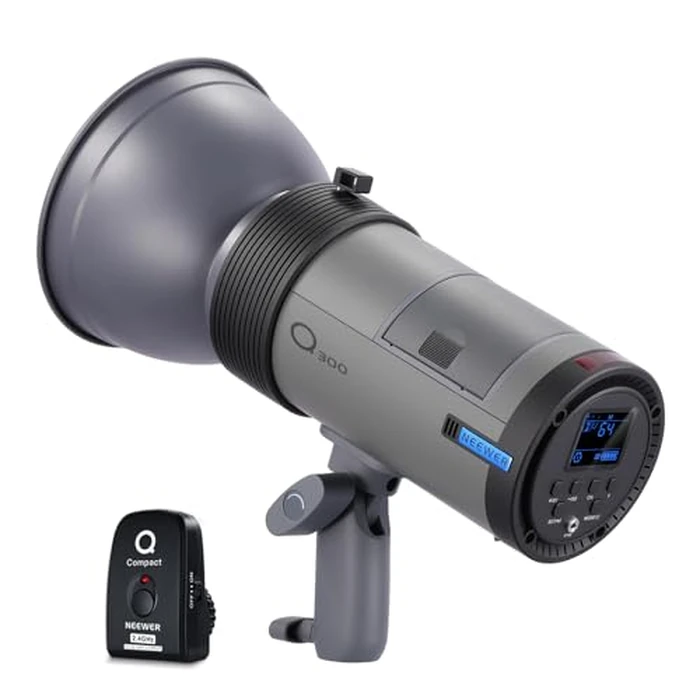 NEEWER Q300 300Ws 2.4G Outdoor Studio Flash with Q Compact Wireless Trigger, 7800mAh Li ion Battery Powered Strobe Light Photography Cordless Monolight with 1000 Full Power Flash 0.4~2.5s Recycle by NEEWER - Used - Very Good condition - CA$271.78