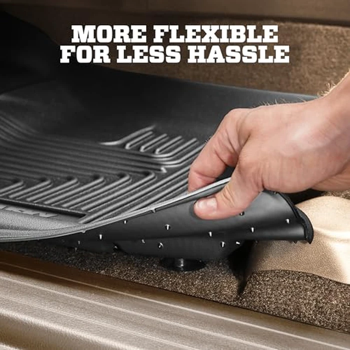 Husky Liners Weatherbeater Floor Mats | Fits 2021-2026 Jeep Grand Cherokee L (w/ 2nd Row Bench Seat) | Front Row, 1-pc Black - 15671 by Husky Liners - Image 7