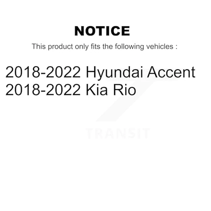 Transit Auto Rear Brake Drum Shoes And Spring Kit Replacement For 2018-2022 Kia Rio Hyundai Accent K8N-100713 by Transit Auto - Image 2