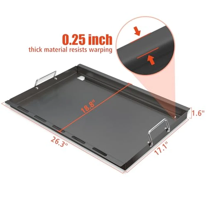 Genesis 2 e310 Griddle Insert for Weber Genesis II 300 and LX 340 Series, Flat Top Grill Griddle Replacement Parts for Weber Genesis II E-310/315/325/330/335 and S-310/335 by KEESHA - Image 2