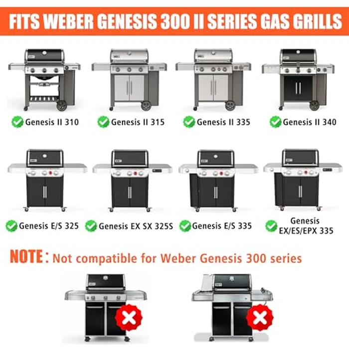 Genesis 2 e310 Griddle Insert for Weber Genesis II 300 and LX 340 Series, Flat Top Grill Griddle Replacement Parts for Weber Genesis II E-310/315/325/330/335 and S-310/335 by KEESHA - Image 3
