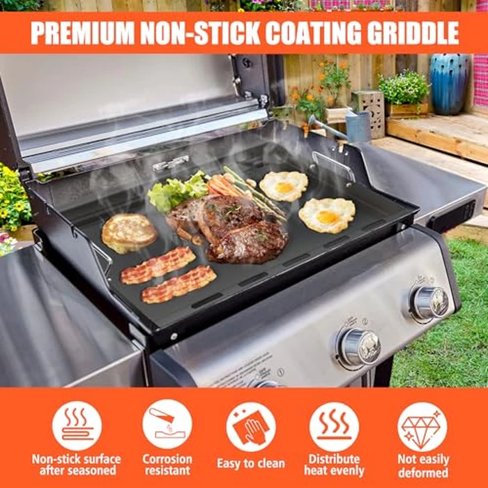Genesis 2 e310 Griddle Insert for Weber Genesis II 300 and LX 340 Series, Flat Top Grill Griddle Replacement Parts for Weber Genesis II E-310/315/325/330/335 and S-310/335 by KEESHA - Image 4