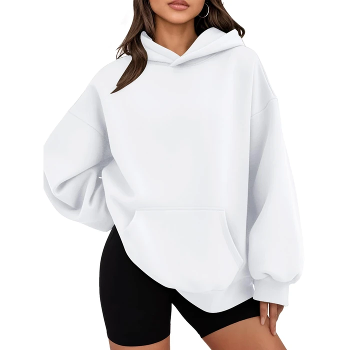 WYNNQUE White Hoodies for Women Oversized Sweatshirts Fall Fashion Outfits 2026 Casual Sweaters Tops Fleece Plus Size Workout Comfy Winter Clothes White S by WYNNQUE - Used - Like New condition