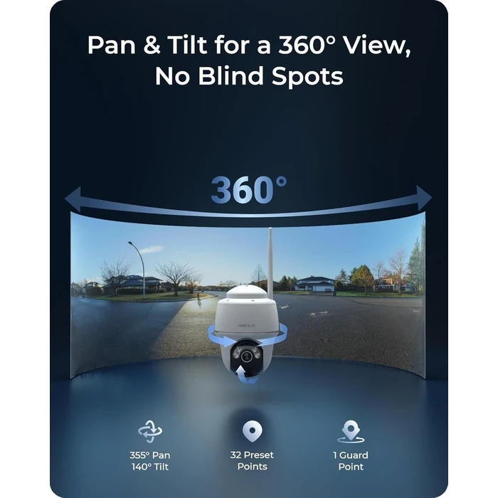 Reolink Argus PT Ultra Solar 4K WiFi Battery Security Wireless Camera Spotlight - White by Reolink - Image 3