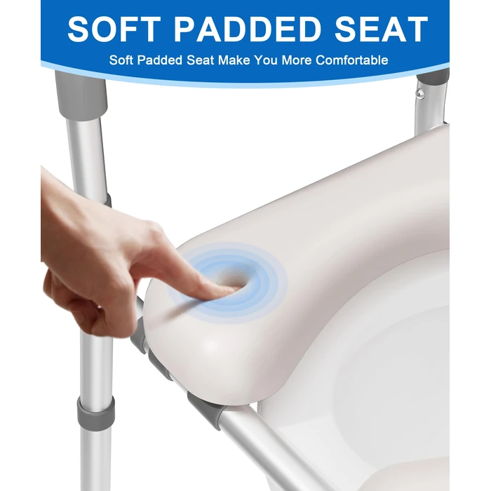 HOMLAND Raised Toilet Seat with Handles, Toilet Seat Riser for Seniors with Adjustable Height & Width, FSA HSA Eligible 400lb Handicap Elevated Toilet Seat for Elderly, Pregnant, Fit Any Toilet by HOMLAND - Image 5