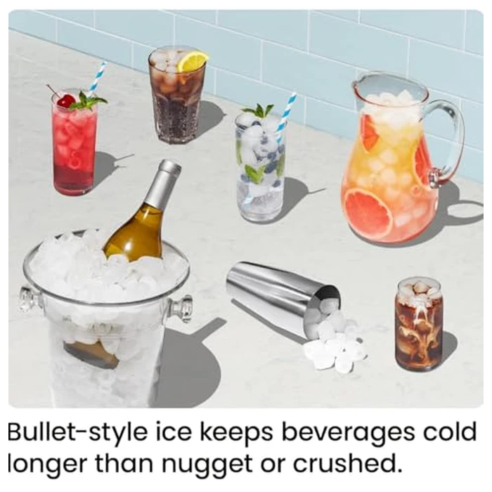 ICEMAN Dual-Size Ice Maker Countertop - Portable Ice Machine, Large and Small Ice Machine Maker with Self Cleaning, 9 Cubes in 7 Mins, 22lbs/24hrs, for Home, Kitchen, Office, Party, Ice Scoop Included by Iceman - Image 5