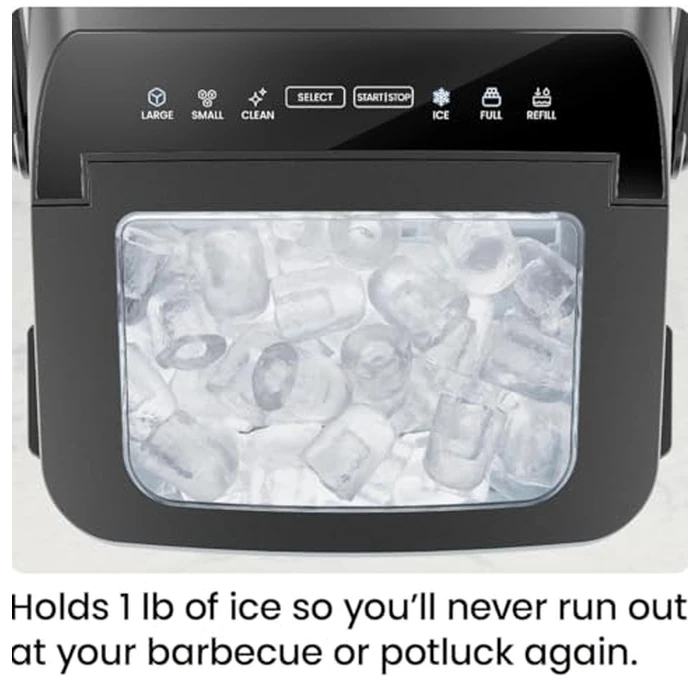 ICEMAN Dual-Size Ice Maker Countertop - Portable Ice Machine, Large and Small Ice Machine Maker with Self Cleaning, 9 Cubes in 7 Mins, 22lbs/24hrs, for Home, Kitchen, Office, Party, Ice Scoop Included by Iceman - Image 6