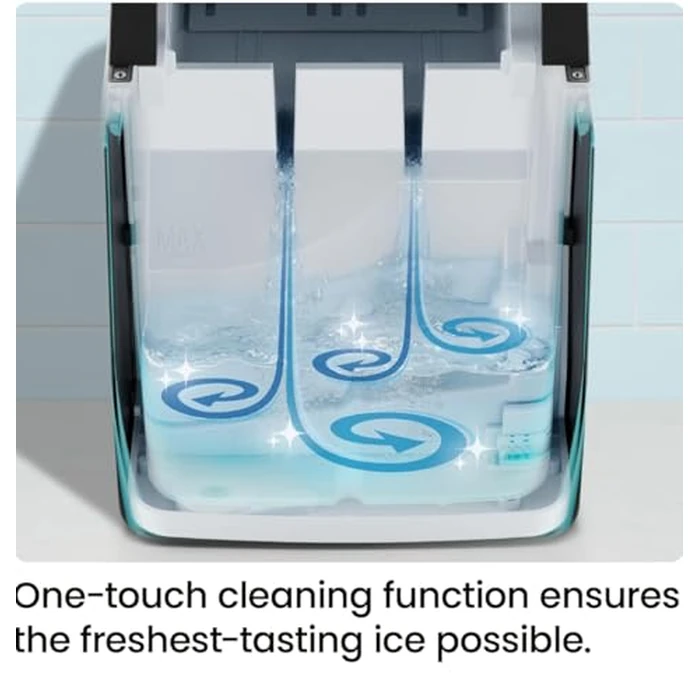 ICEMAN Dual-Size Ice Maker Countertop - Portable Ice Machine, Large and Small Ice Machine Maker with Self Cleaning, 9 Cubes in 7 Mins, 22lbs/24hrs, for Home, Kitchen, Office, Party, Ice Scoop Included by Iceman - Image 8