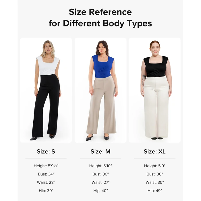 BRXL Dress Pants for Women Work Tummy Control Shapewear Long Wide Leg Winkle Free Business Casual Khaki S by BRXL - Image 6