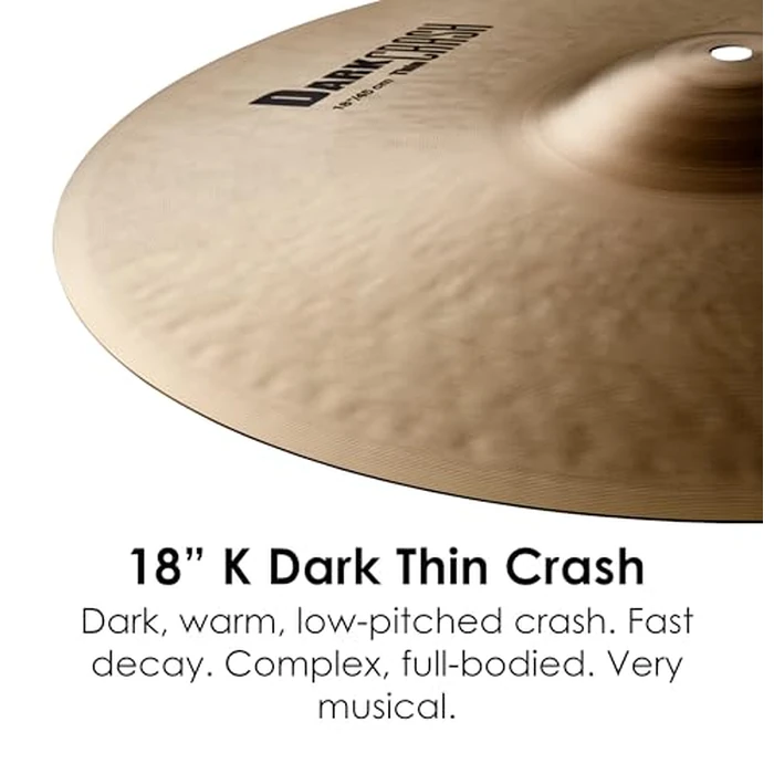 Zildjian K0904 18" K Dark Crash Thin Cast Cymbal by Zildjian - Image 3