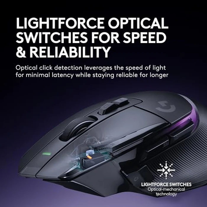 Logitech G502 X Plus Wireless Gaming Mouse: Optical Switches, LIGHTSYNC RGB, 13 Buttons, Infinite Scroll Toggle, <130 hr Battery Life, USB-C, PowerPlay Wireless Charging Capable, for PC/MacOS - Black by Logitech G - Image 5