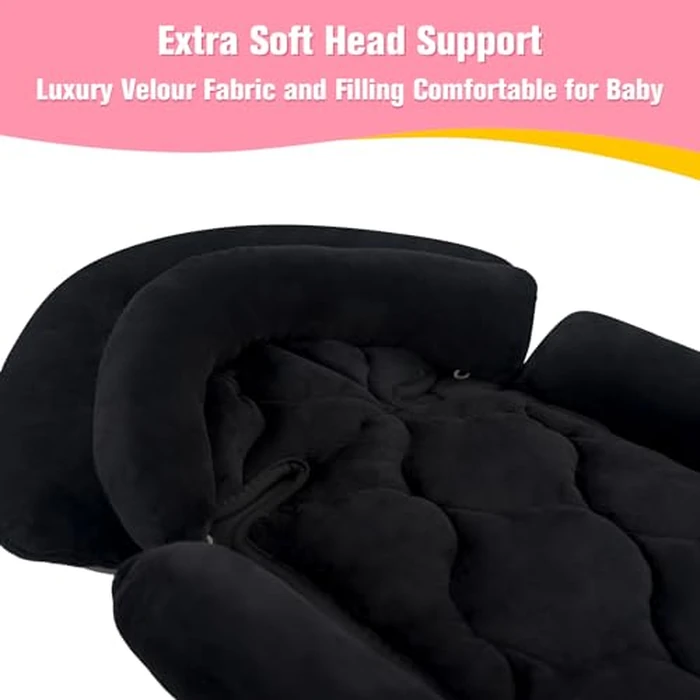 KAKIBLIN Upgraded 3 in 1 Infant Car Seat Insert, Baby Car Seat Cushion Pad,Reversible Baby Head & Body Support for Newborn and Toddler 0-12 Month, Perfect for CarSeat,Strollers,Swings by KAKIBLIN - Image 4