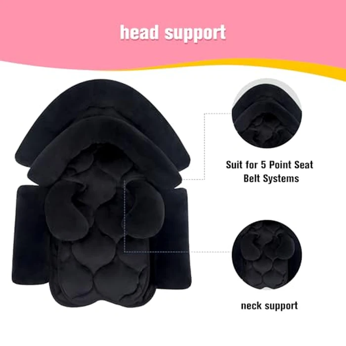 KAKIBLIN Upgraded 3 in 1 Infant Car Seat Insert, Baby Car Seat Cushion Pad,Reversible Baby Head & Body Support for Newborn and Toddler 0-12 Month, Perfect for CarSeat,Strollers,Swings by KAKIBLIN - Image 6