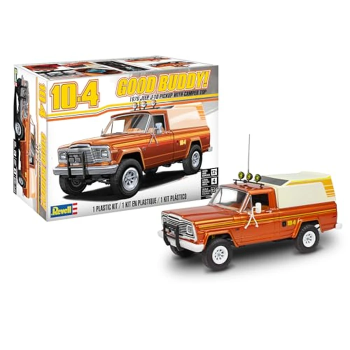 Revell 14568 ‘79 Jeep J-10 Pickup with Camper Top 1:25 Scale 124-Piece Skill Level 4 Model Building Kit by Revell - Used - Very Good condition - US$27.44