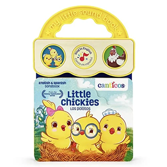 Canticos Little Chickies / Los Pollitos - Bilingual / Bilingüe 3-Button Sound Board Book for Babies and Toddlers (English and Spanish Edition) by Cottage Door Press - Used - Acceptable condition