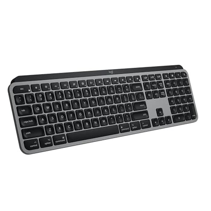 Logitech MX Keys S for Mac, Wireless Keyboard, Fluid, Precise Laptop-Like Typing, Programmable Keys, Backlit, Bluetooth USB C Rechargeable for MacBook Pro, MacBook Air, iMac, iPad - Space Grey by Logitech - Used - Acceptable condition - US$82.05