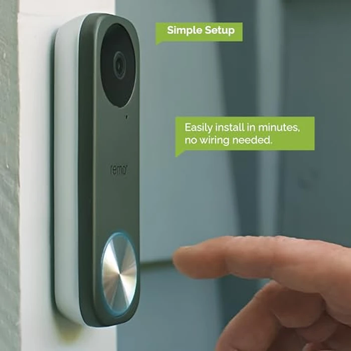 Remo+ RemoBell S WiFi Video Doorbell Camera with HD Video, Motion Sensor, 2-Way Talk, and Alexa Enabled (No Monthly Fees) (Free Cloud Storage) by Remo+ - Image 3