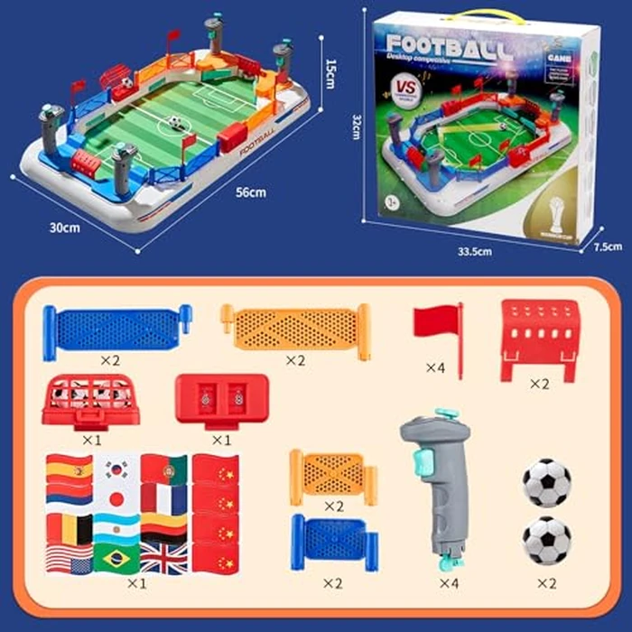 Mini Soccer Board Game for Kids: Foosball Table Toys for 3 4 5 6 7 8-12 Year Old Kids - Pinball Interactive Sports Game Age 3+ Indoor Home Party - Gift for Boys Girls Birthday Christmas Grandkids by TGHIJKK - Image 2