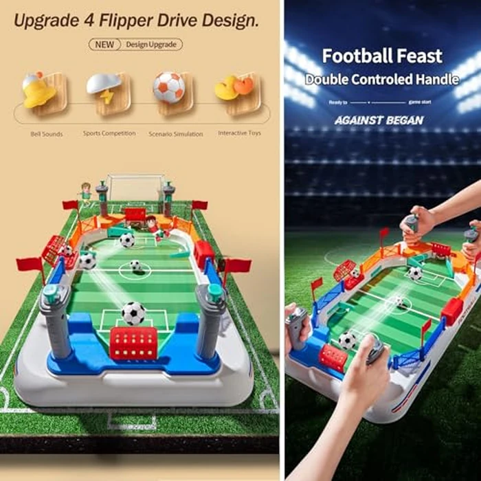 Mini Soccer Board Game for Kids: Foosball Table Toys for 3 4 5 6 7 8-12 Year Old Kids - Pinball Interactive Sports Game Age 3+ Indoor Home Party - Gift for Boys Girls Birthday Christmas Grandkids by TGHIJKK - Image 3