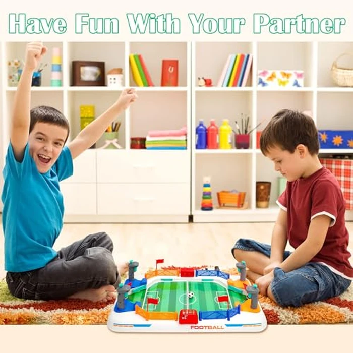Mini Soccer Board Game for Kids: Foosball Table Toys for 3 4 5 6 7 8-12 Year Old Kids - Pinball Interactive Sports Game Age 3+ Indoor Home Party - Gift for Boys Girls Birthday Christmas Grandkids by TGHIJKK - Image 5