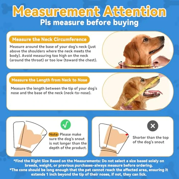 Vithael Upgraded Dog Cone Collar for Large Medium Dogs, Soft Dog Cone with Double-Layer Design, Adjustable Pet Recovery Collar for Dogs After Surgery, Elizabethan Collar (L, Blue) by Vithael - Image 4