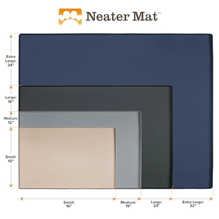 Neater Pet Brands Neater Mat Pet Mats for Food and Water, Cat & Dog Bowl Mat Waterproof Silicone, Feeding Tray, Dog Food Mats for Floors, Placemat w/Raised Edge for Under Bowls, 19” x 12”, Brown by Neater Pet Brands - Image 9