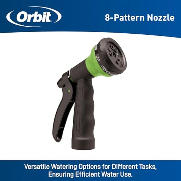 Orbit 26380 Coil Garden Hose, 25 Feet, with 8-Pattern Hose Nozzle (Green) by Orbit - Image 2
