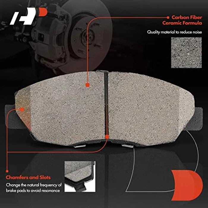 A-Premium 10.31 inch (262mm) Front Vented Disc Brake Rotors + Ceramic Pads Kit Compatible with Honda Models - Civic 2012, Civic 2013-2015 (Manual Transmission), 1.8L, 6-PC Set by A-Premium - Image 6