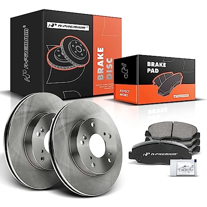 A-Premium 10.31 inch (262mm) Front Vented Disc Brake Rotors + Ceramic Pads Kit Compatible with Honda Models - Civic 2012, Civic 2013-2015 (Manual Transmission), 1.8L, 6-PC Set by A-Premium - Image 8