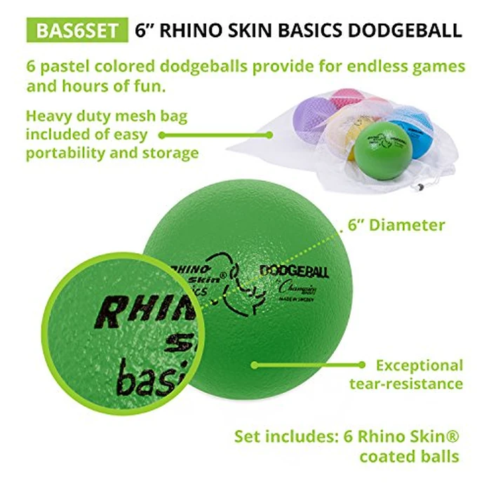 Champion Sports Rhino Skin Basic Dodgeball Set, 6" by Champion Sports - Image 4