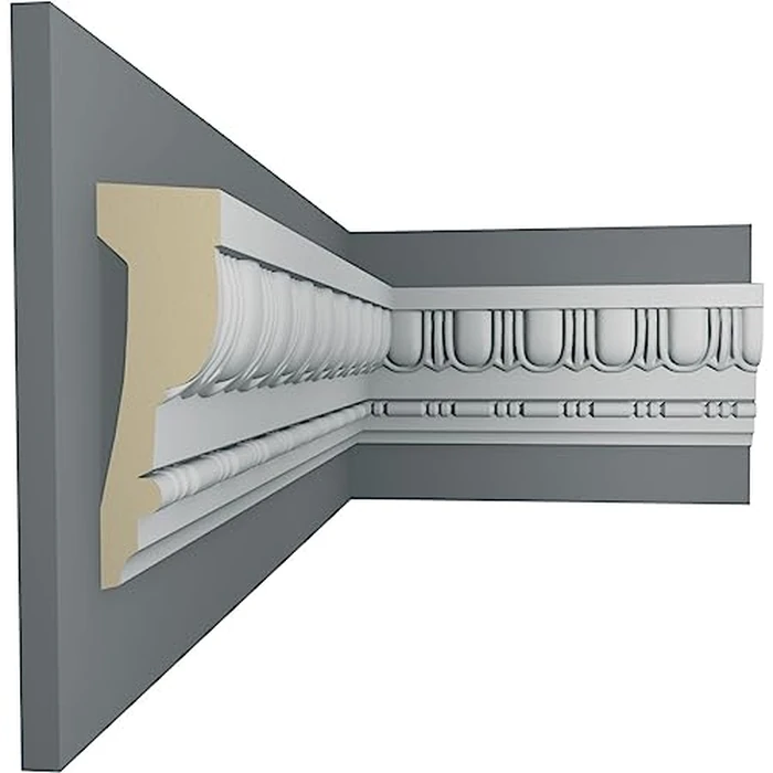 Endurathane Egg & Dart Chair Rail, 4"H x 1 1/4"P x 94 1/2"L, Factory Primed (2-Pack) by Ekena Millwork - Image 5