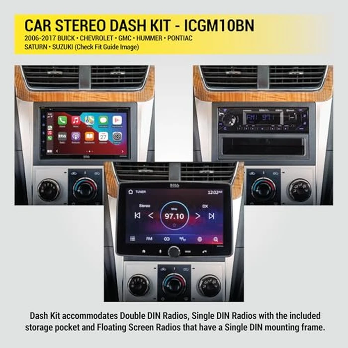 SCOSCHE Install Centric ICGM10BN Compatible with Select GM 2006-17 LAN Double DIN Complete Basic Installation Solution for Installing an Aftermarket Stereo by Scosche - Image 5