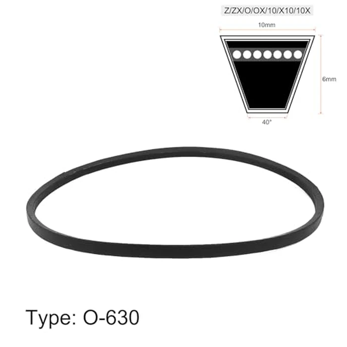 uxcell O-630 Rubber Transmission Drive Belt V-Belt 630mm Inner Girth 10mm Width 6mm Height by uxcell - Image 2