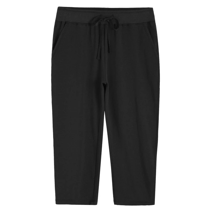 Weintee Women's Petite Knit Sweatpants Capri Pants with Pockets L Black by Weintee - Used - Like New condition - US$23.41