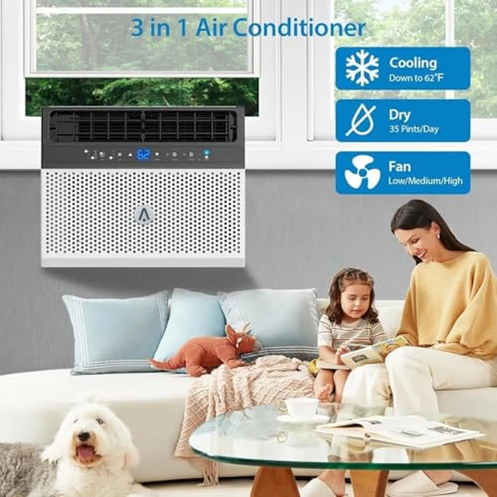 Garvee U-Shaped Smart Inverter Window Air Conditioner 8000 BTU, Cools 370 Sq.Ft, Energy Star Certified, Ultra Quiet by Garvee - Image 4
