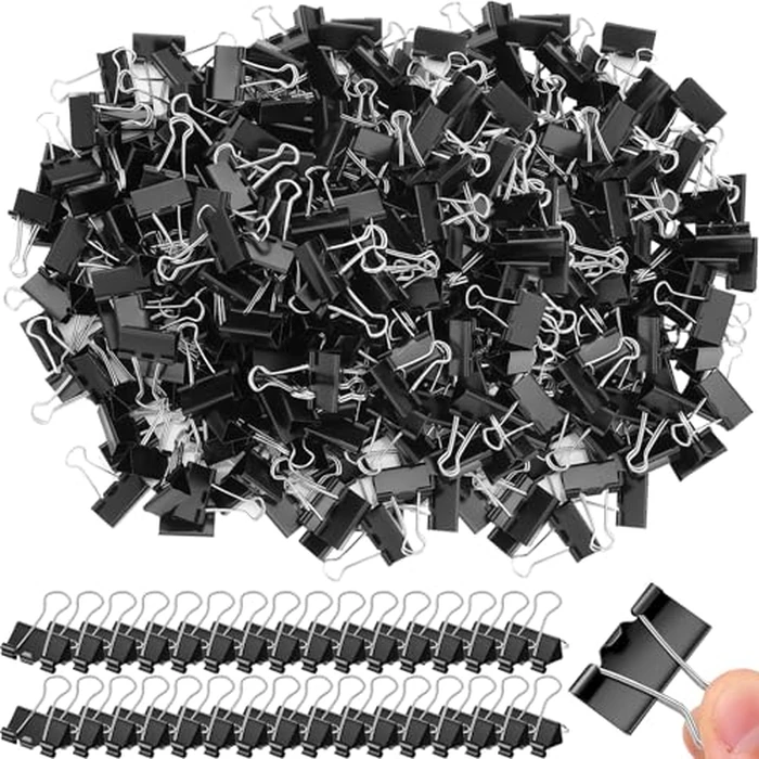 Jetec 500 Pieces 1. 25 Inch Black Binder Clips Bulk Large Paper Clamps Metal Paper Clips for Teachers Students Classroom Business Office and School Office Supplies by Jetec - Used - Very Good condition