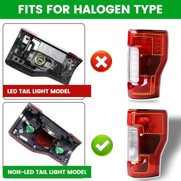 Lochnchn Halogen Tail Light W/Blind Spot Compatible with 2017 2018 2019 Ford F250 F350 Super Duty NON-LED Model Brake Taillight Assembly Left Driver Side Replace KC3Z13405C (Module NOT Included) by Lochnchn - Image 3