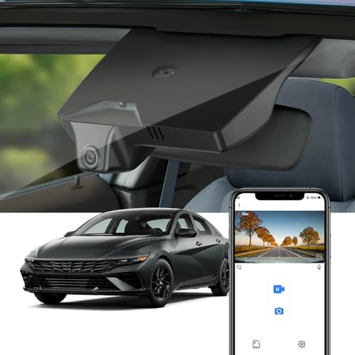 Fitcamx 4K Dash Cam Suitable for Hyundai Elantra 2021-2025 (Part No#AA000) SE SEL Limited N Line Blue Manual, OEM Look, UHD 2160P Video, WiFi & APP, Loop Recording G-Sensor, Plug&Play, 64GB Card by FITCAMX - Used - Like New condition - US$180.49
