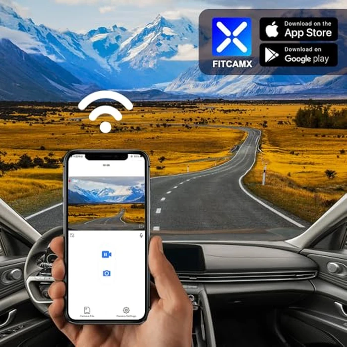 Fitcamx 4K Dash Cam Suitable for Hyundai Elantra 2021-2025 (Part No#AA000) SE SEL Limited N Line Blue Manual, OEM Look, UHD 2160P Video, WiFi & APP, Loop Recording G-Sensor, Plug&Play, 64GB Card by FITCAMX - Image 5