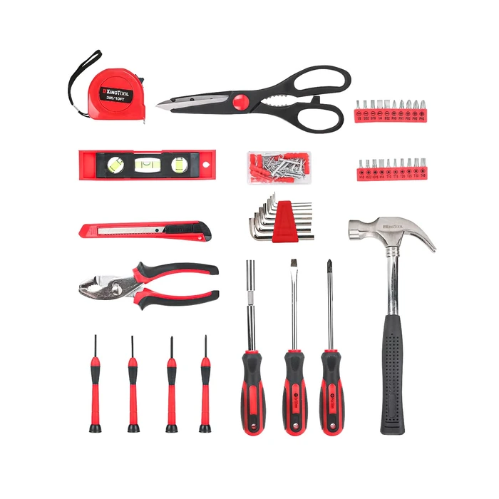 KingTool Home Repair Tool Kit - 149 Pieces Basic Home Repair Tool Set, General Mechanic Tool Set, General Household Tool Kit with Plastic Toolbox, Perfect for Homeowner, Office & College Repairs by KingTool - Image 2