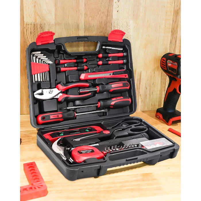 KingTool Home Repair Tool Kit - 149 Pieces Basic Home Repair Tool Set, General Mechanic Tool Set, General Household Tool Kit with Plastic Toolbox, Perfect for Homeowner, Office & College Repairs by KingTool - Image 3