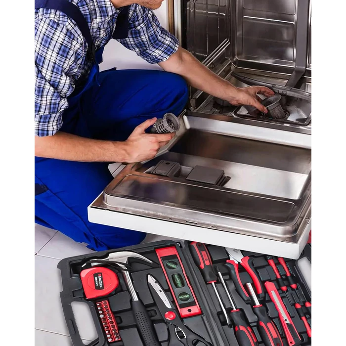 KingTool Home Repair Tool Kit - 149 Pieces Basic Home Repair Tool Set, General Mechanic Tool Set, General Household Tool Kit with Plastic Toolbox, Perfect for Homeowner, Office & College Repairs by KingTool - Image 4