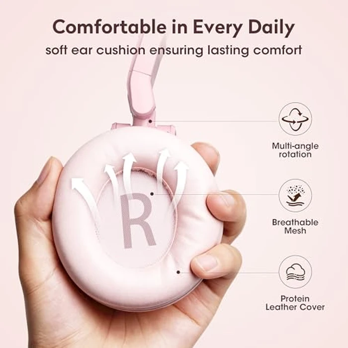 PUPGSIS Wired Hi-Res Studio Monitor Headphones - 50mm Drivers Over-Ear with 1/4 to 3.5mm Jack, for AMP Recording, Mixing, DJ, Gaming & Music Production(Pink) by P PUPGSIS - Image 6