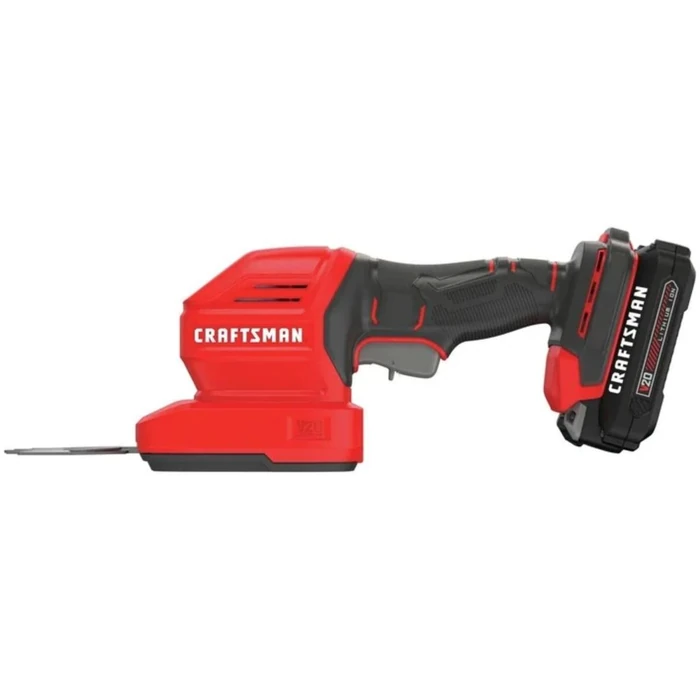 CRAFTSMAN CMCSS800C1-R V20 8 in. Cordless 2-in-1 Hedge Trimmer and 4 in. Grass Shear Kit - Red by CRAFTSMAN - Image 9