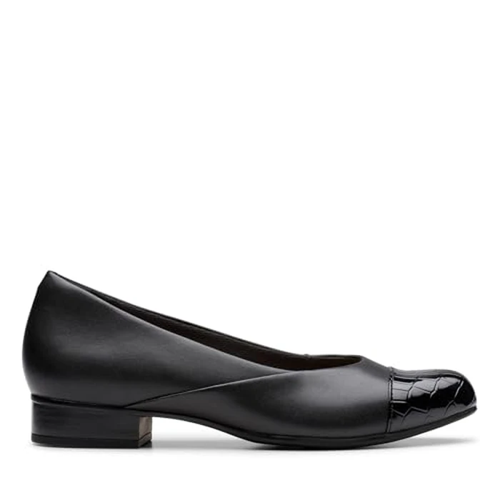 Clarks Collection Women's Juliet Rise Ballet Flat, Black Leather, 8.5 N US by Clarks - Used - Like New condition