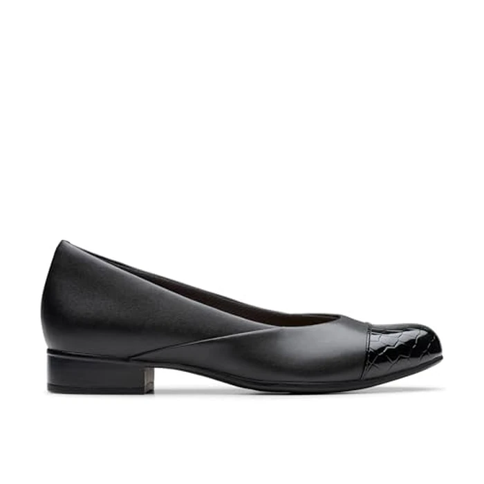 Clarks Collection Women's Juliet Rise Ballet Flat, Black Leather, 8.5 N US by Clarks - Image 2