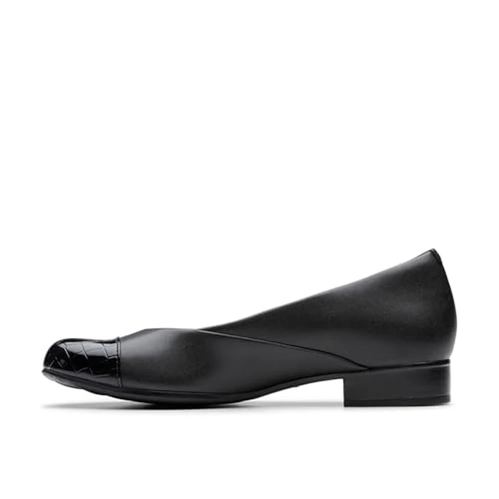 Clarks Collection Women's Juliet Rise Ballet Flat, Black Leather, 8.5 N US by Clarks - Image 3