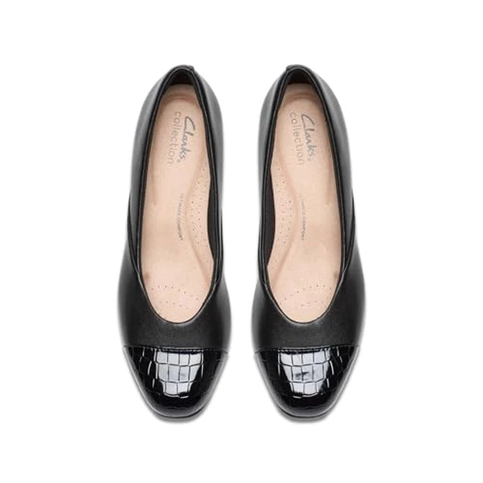 Clarks Collection Women's Juliet Rise Ballet Flat, Black Leather, 8.5 N US by Clarks - Image 7