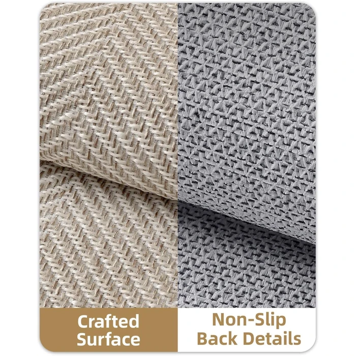 Color&Geometry Indoor Door Mat 36" x 60" Non Slip Low Profile Floor Mat, Ultra Thin Washable Entrance Mat Indoor, Unique Herringbone Design Carpet for Inside, Patio, Porch, Khaki(FOLD) by Color&Geometry - Image 6