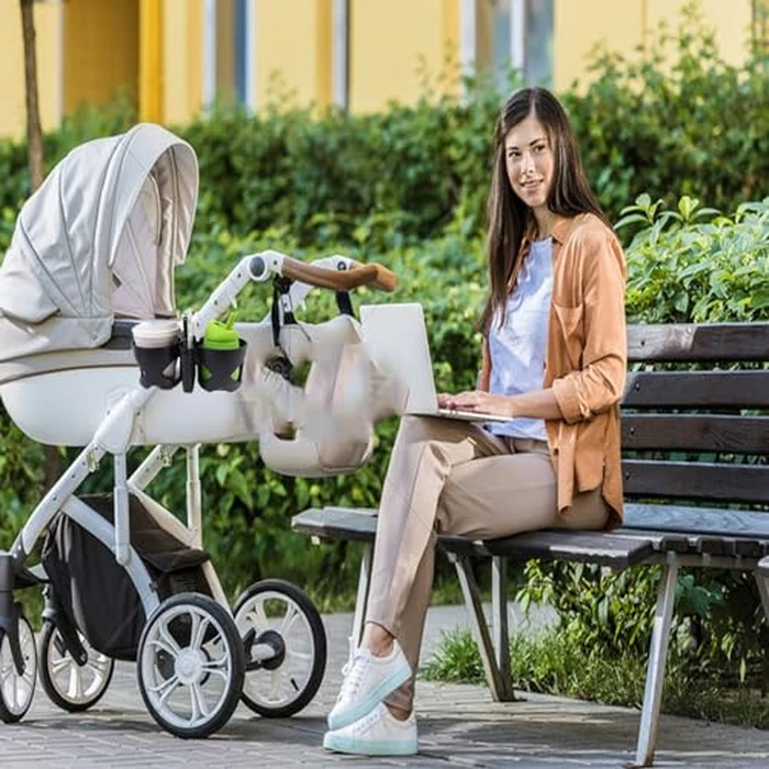 Stroller Cup Holder with Phone Holder, 3-in-1 Bottle Holder, 360 Degrees Rotation Drink Holder for Wheelchair, Stroller, Bike, Walker, Scooter, Bicycle, Uppababy, Nuna, Bugaboo, Doona. by iHMeiju - Image 5